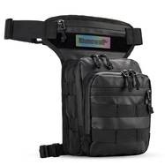 RHINOWALK 3L Large Motorcycle Belt Bag  Adjustable Waist Belt & Leg Strap with Anti-Theft Zipper Closure