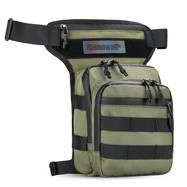 RHINOWALK 3L Large Motorcycle Belt Bag  Adjustable Waist Belt & Leg Strap with Anti-Theft Zipper Closure