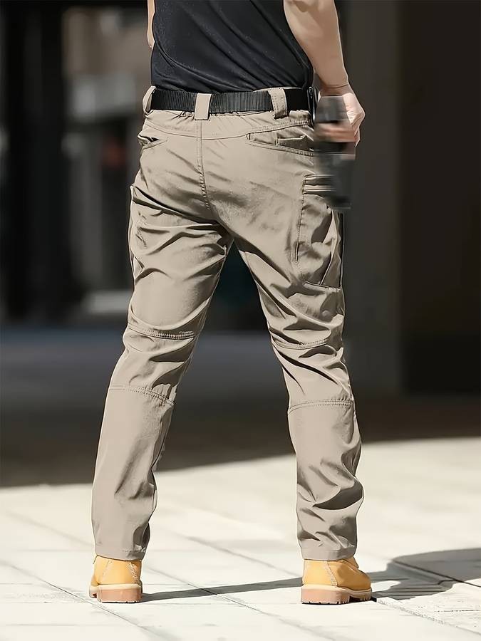 2pcs Mens Tactical Cargo Pants  Multi-Pocket, Breathable, Elasticity Composite Fabric for Outdoor Sports & Casual Outings