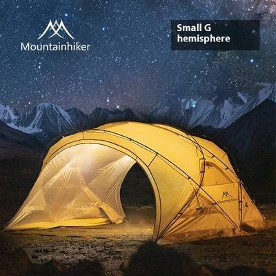 Mountainhiker 8-Person Round Tent with Chimney Vent  UV Protection, All-Season Windproof Design for Family Camping