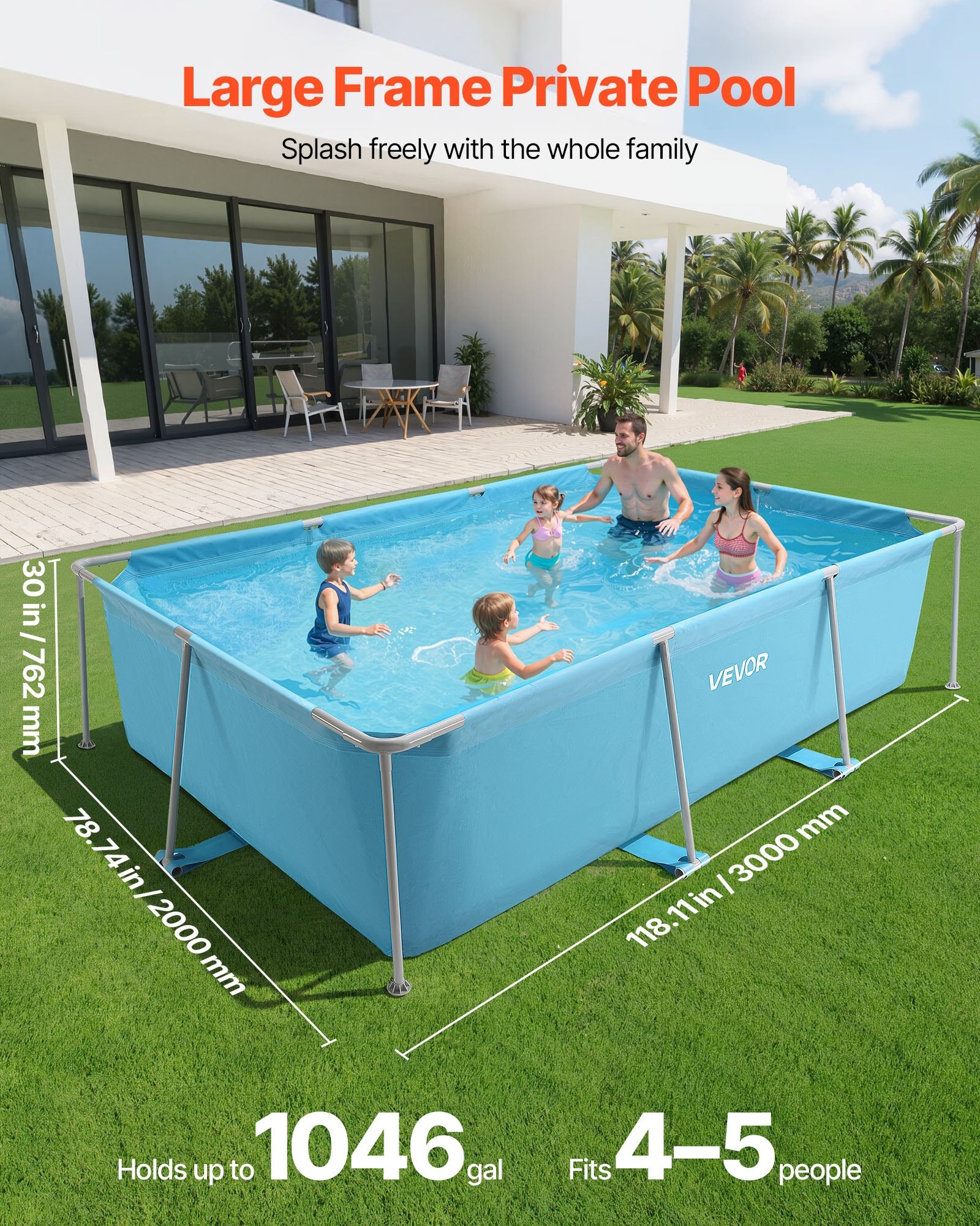 Rectangular Frame Swimming Pool