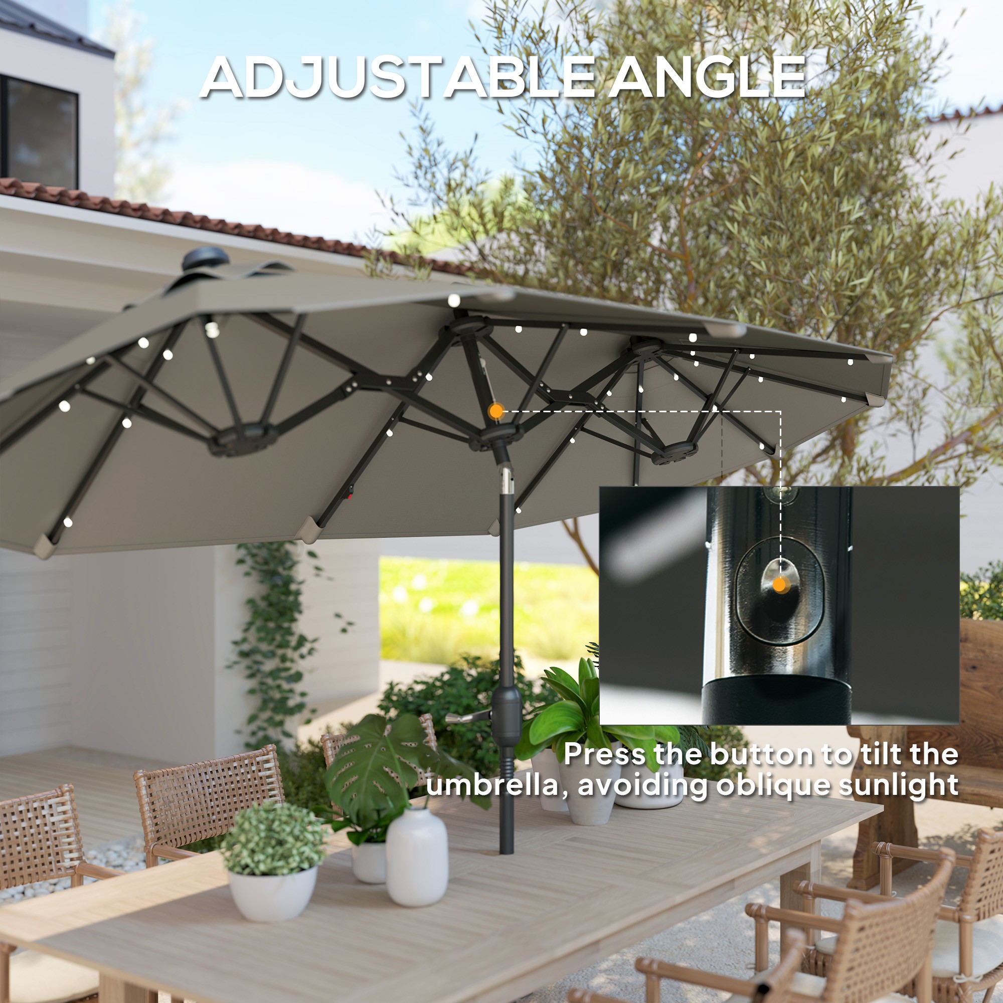 Patio Umbrella With Lights