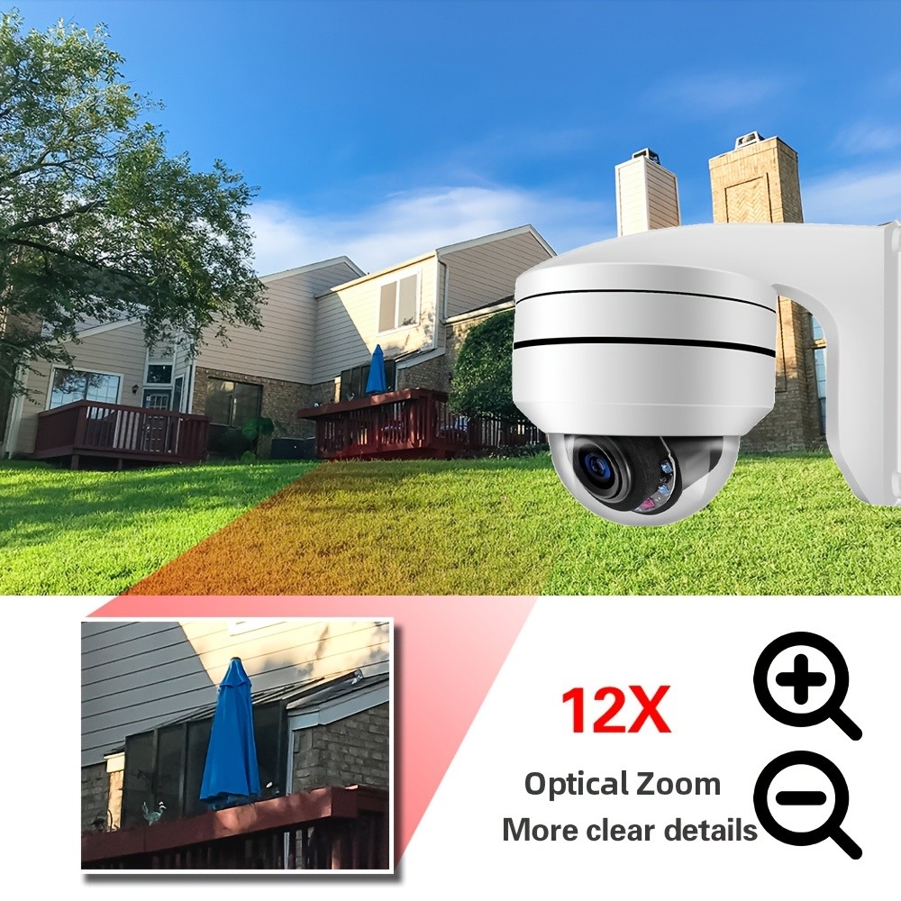 Devoccvo 4K 8MP POE PTZ Security Camera