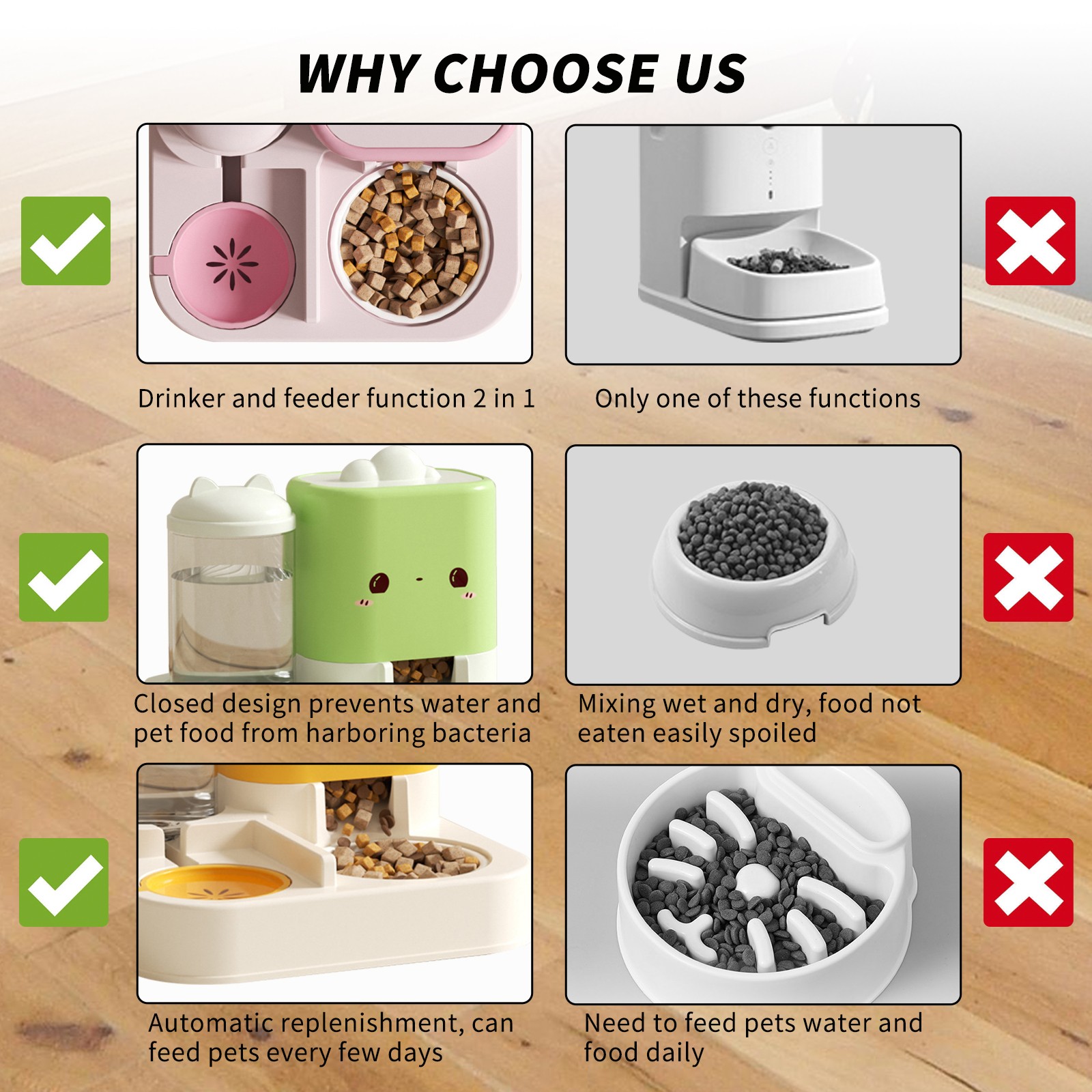 Cartoon Cloud Cat Ear Feeding and Watering Bowl