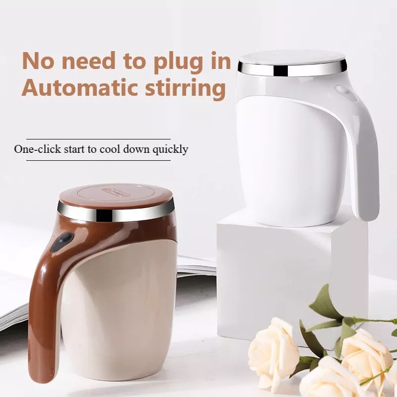 Rechargeable Automatic Stirring Cup Effortless Mixing for Drinks and Beverages