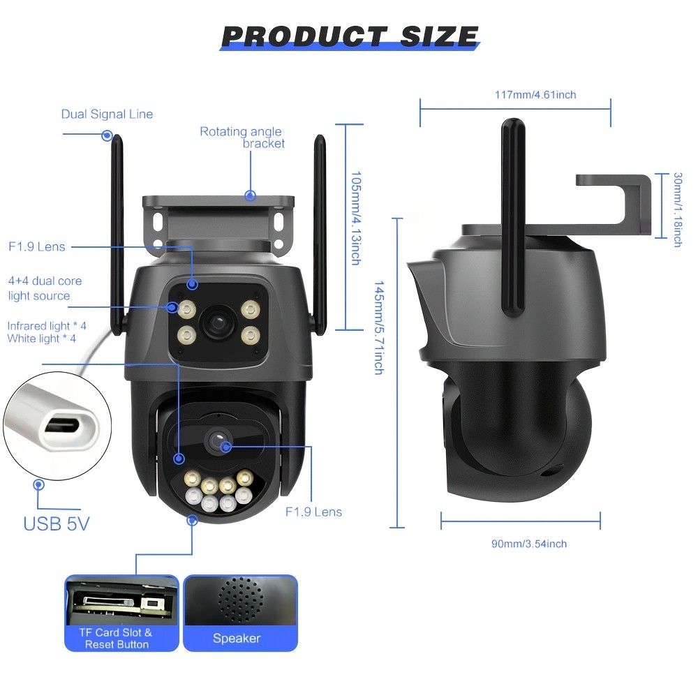 ANSHICAT Outdoor Security Camera 4MP