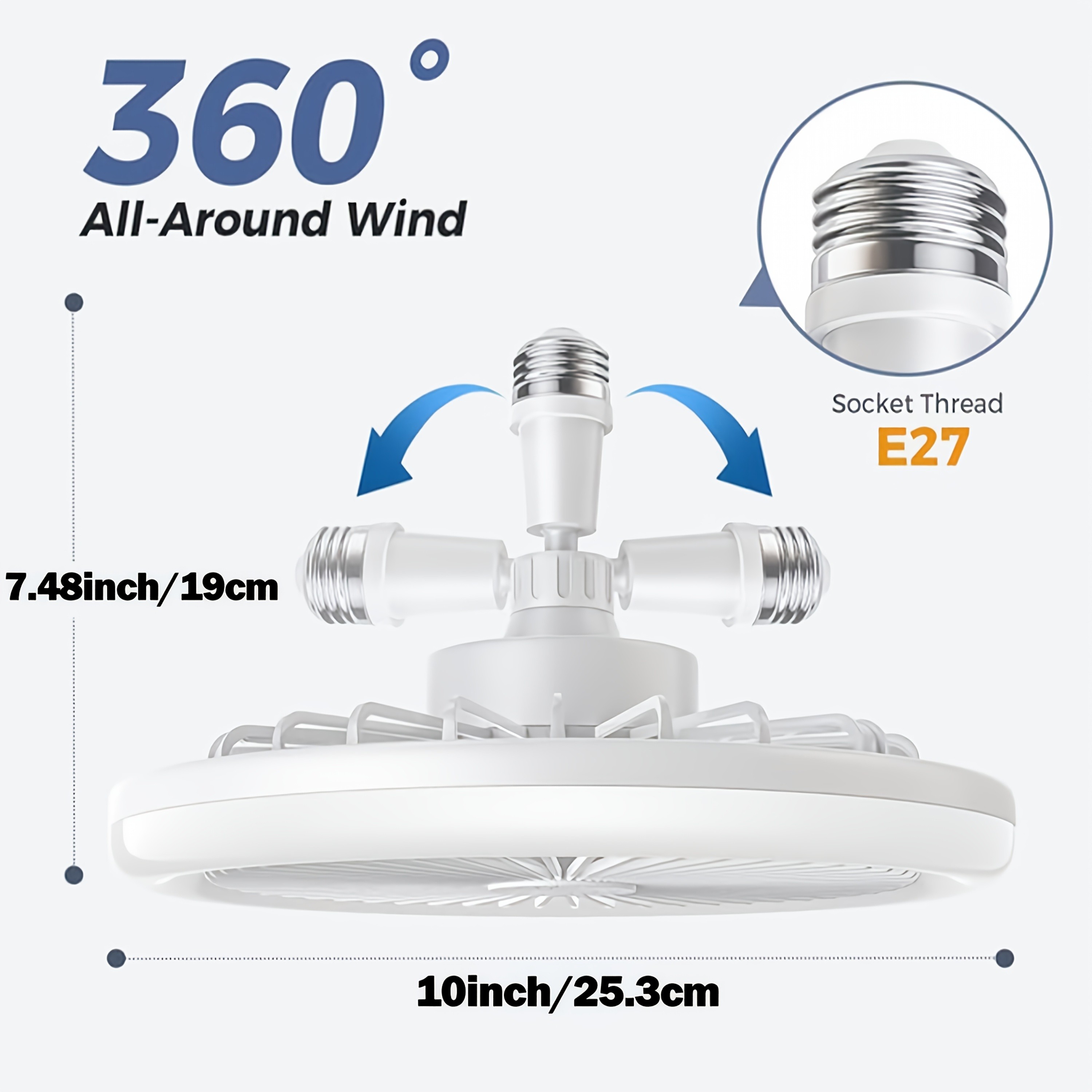 FIBRAVE 25.4cm LED Ceiling Fan with Remote Control