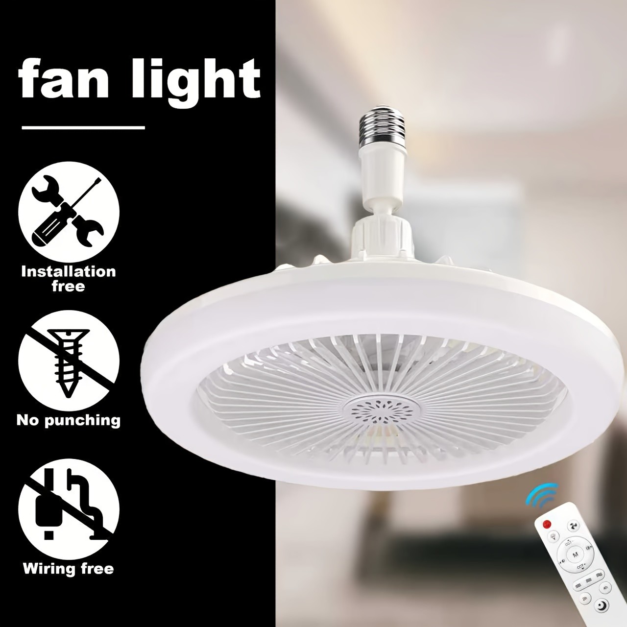 FIBRAVE 25.4cm LED Ceiling Fan with Remote Control