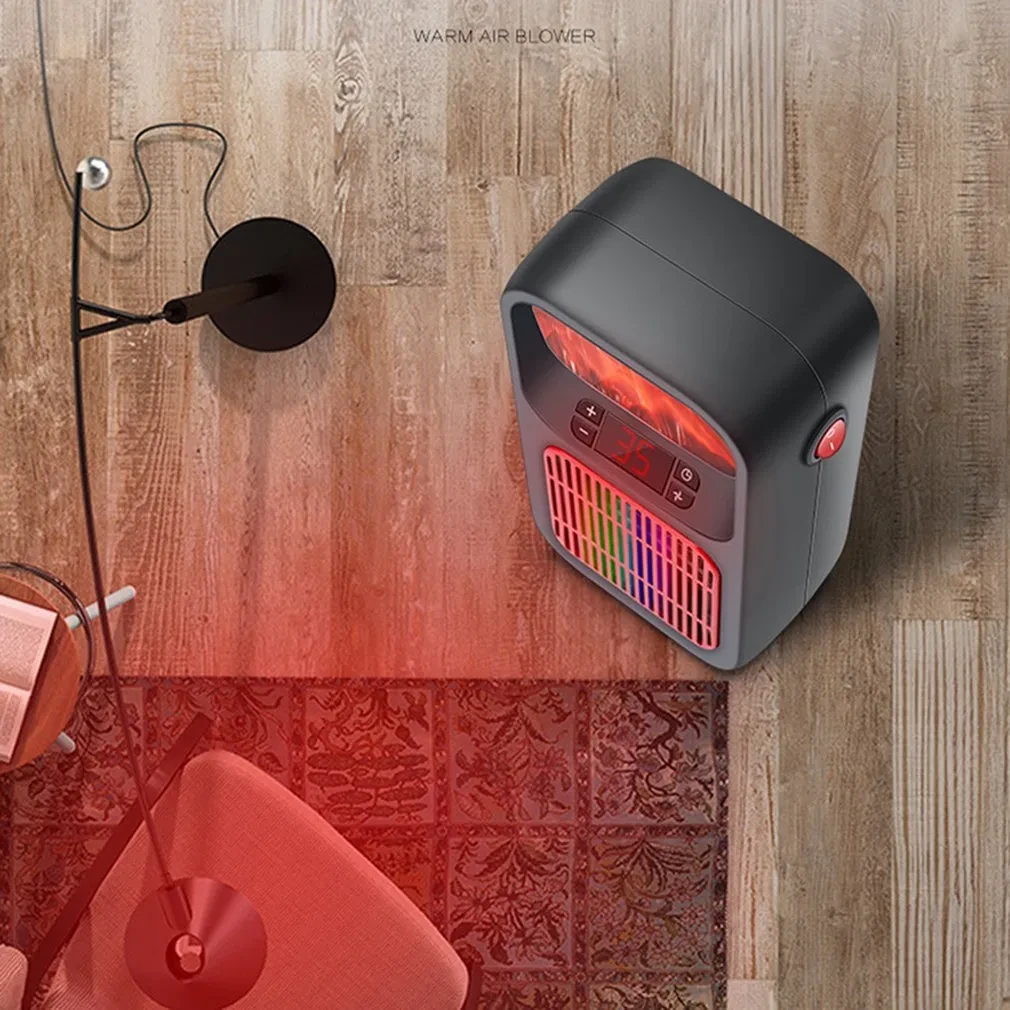 Simulation Flame Heater Mini Heater Compact Portable Hot Air
