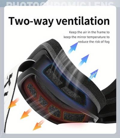 KAPVOE Mens Photochromic Ski Goggles  Ultimate Protection for Snow Sports Enthusiasts