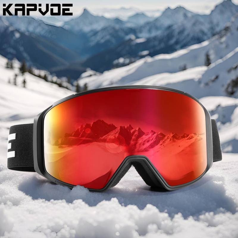KAPVOE Skiing Goggles for Men and Women  Advanced Snow Eyewear with Magnetic Lenses for Winter Sports