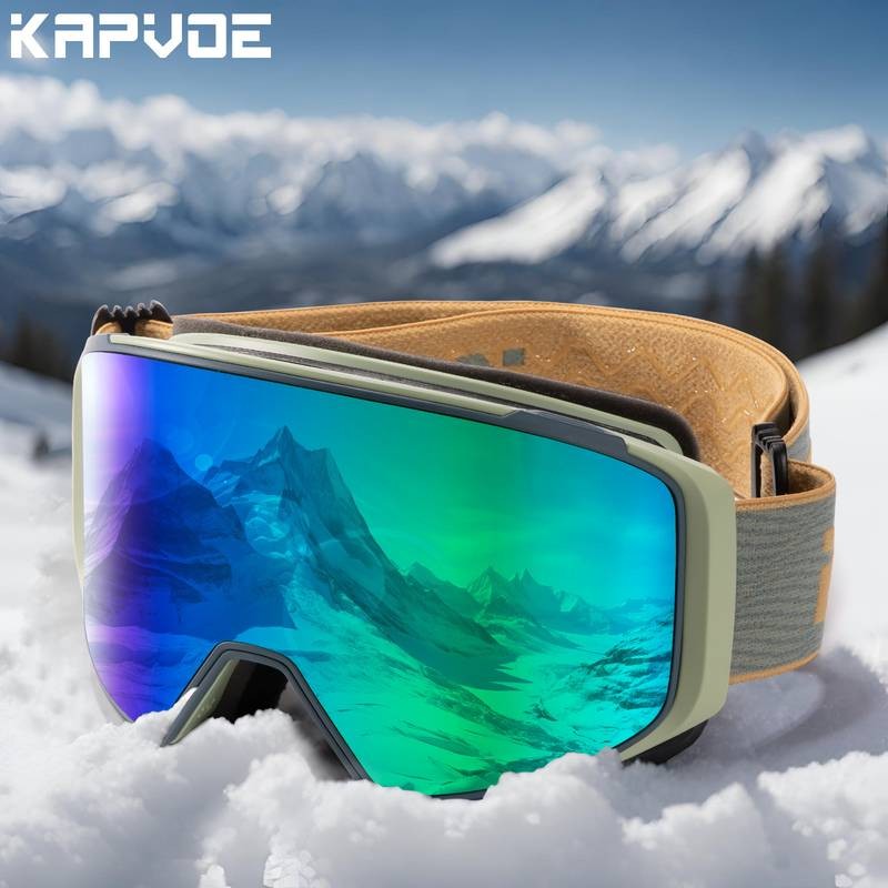 KAPVOE Skiing Goggles for Men and Women  Advanced Snow Eyewear with Magnetic Lenses for Winter Sports