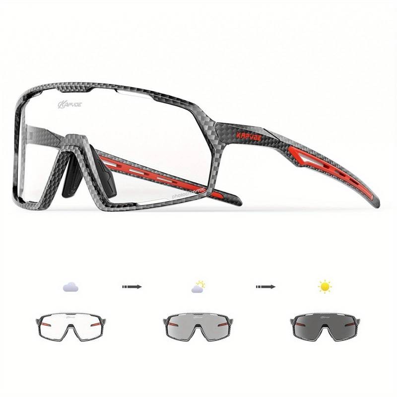 KAPVOE Photochromic Cycling Glasses for Men & Women  Stylish, Adaptive Sports Eyewear for Outdoor Activities