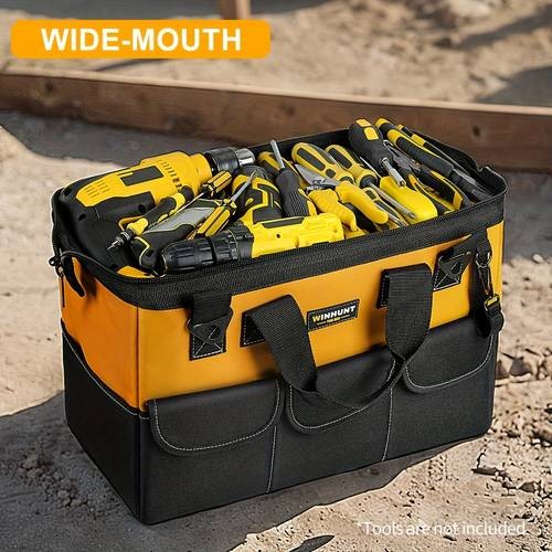 WINHUNT Heavy Duty 14-Pocket Tool Bag Ultimate Storage Solution for Professionals