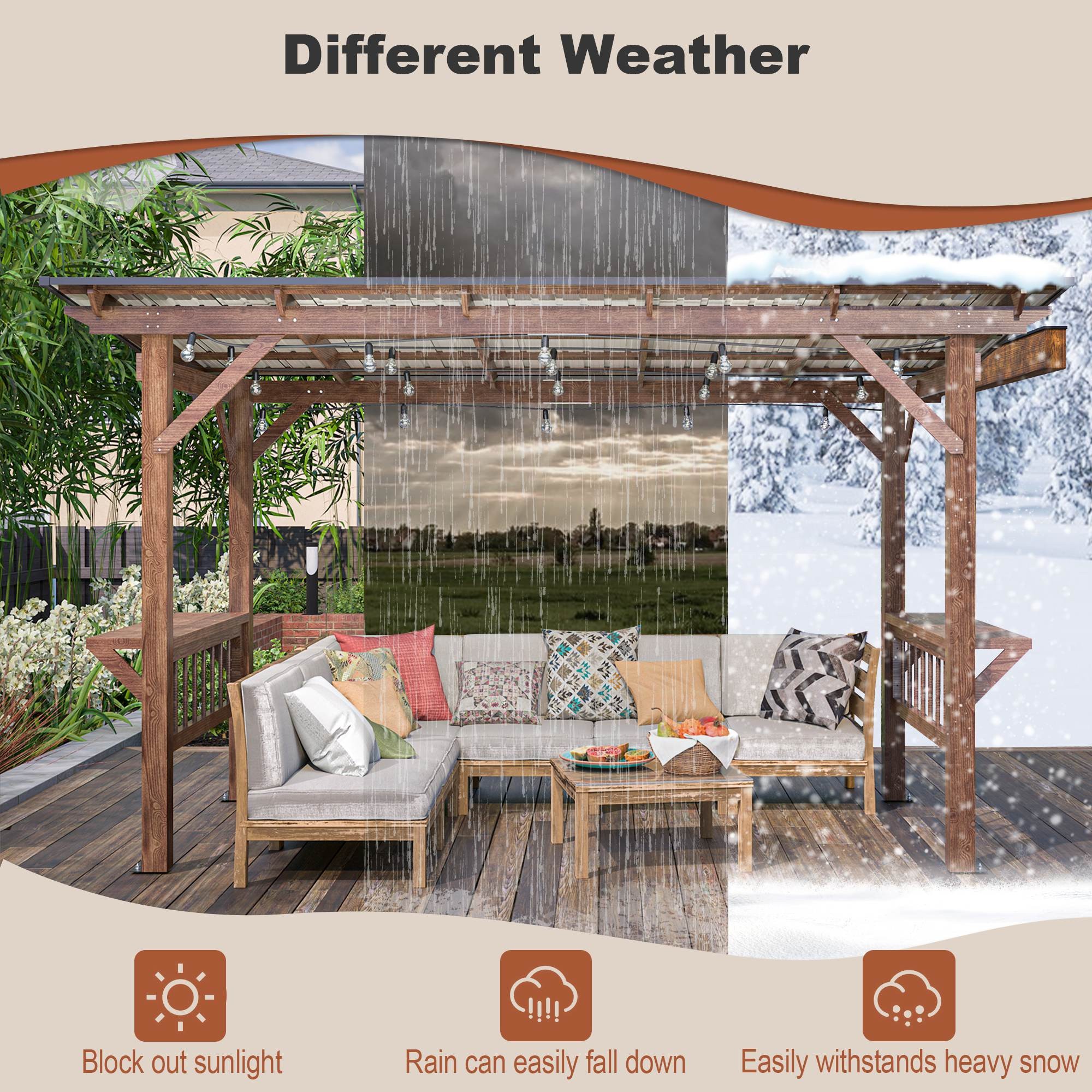 Wood Gazebo With Metal Roof
