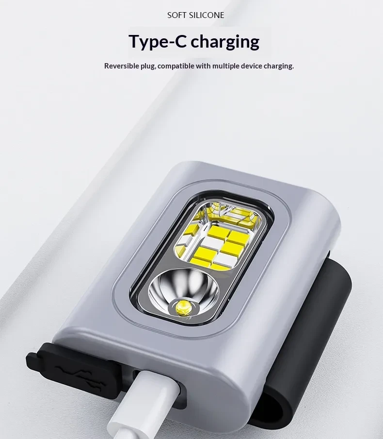 Portable Red-Light Silicone Magnetic Chest Lamp For Night Running