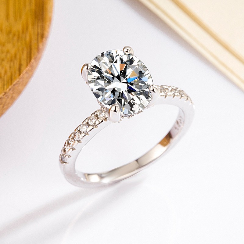 Moissanite Oval Ring