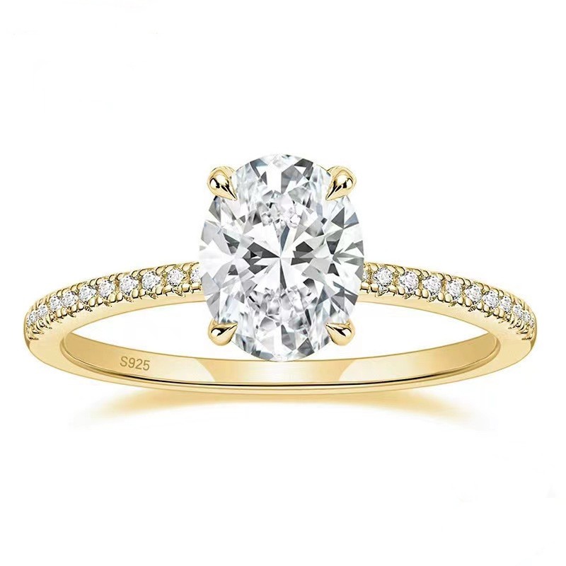 Moissanite Oval Ring