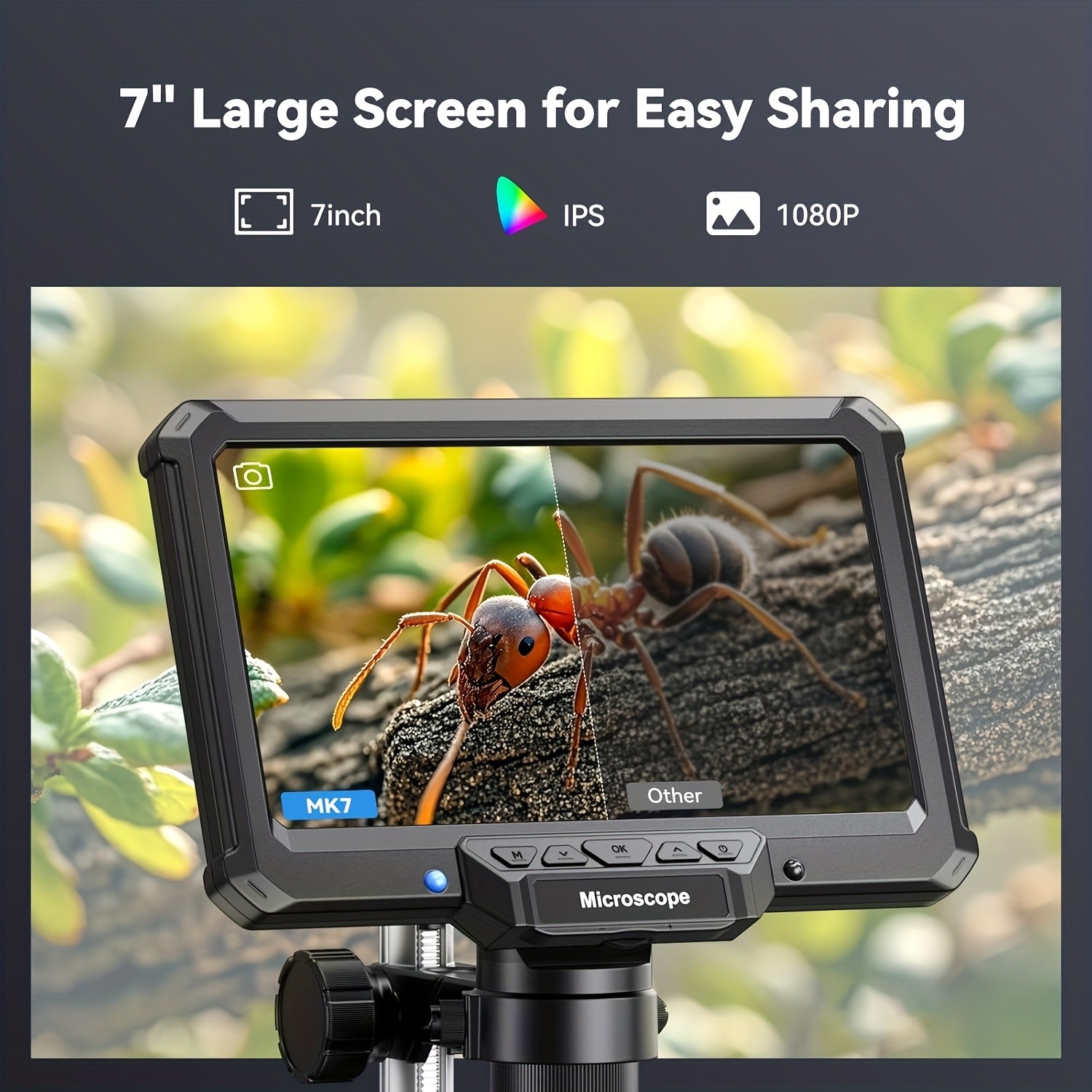 DAXIONGMAO 7-Inch MK7 Heavy-Duty Digital Microscope