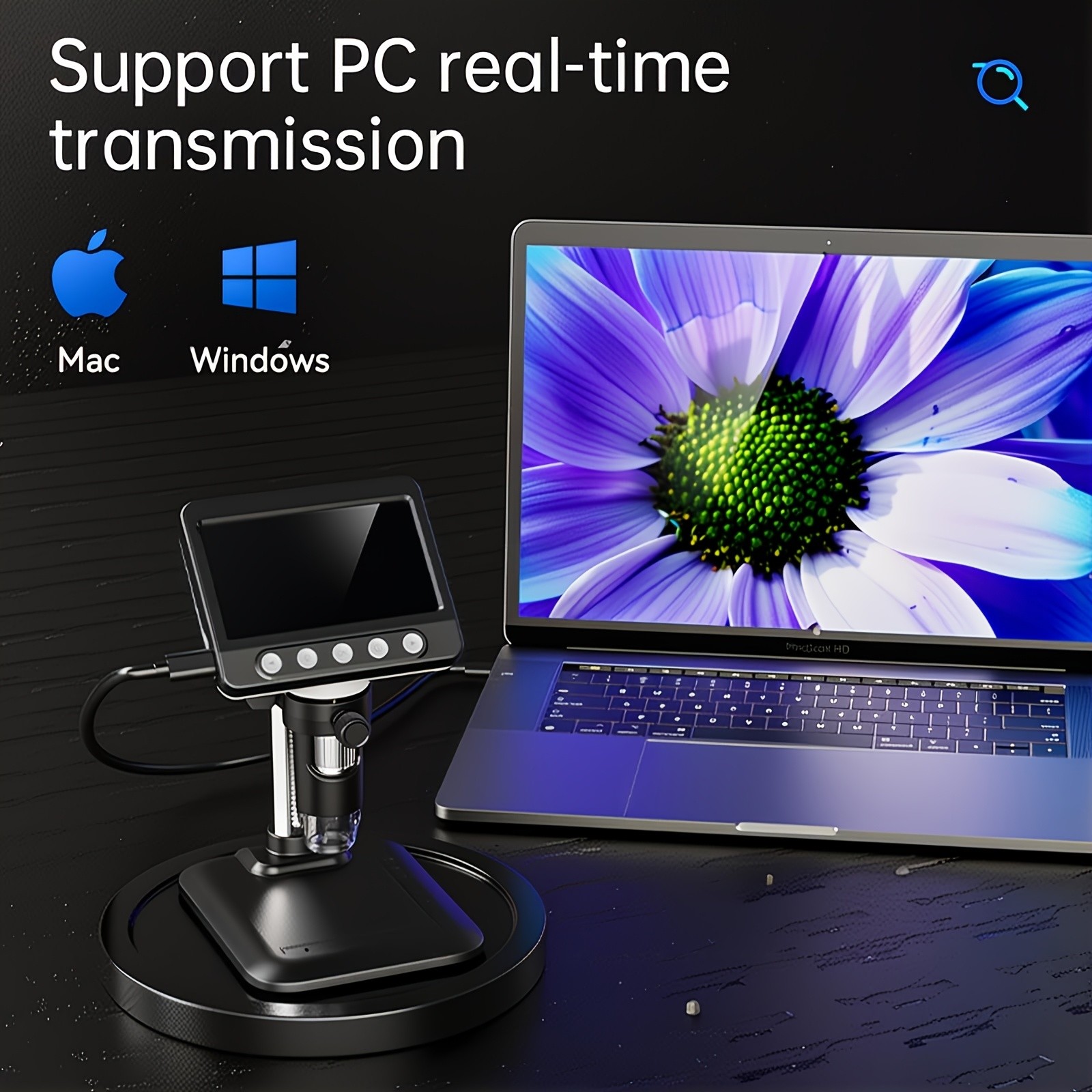 10.92cm Industrial Microscope with 1000x Magnification