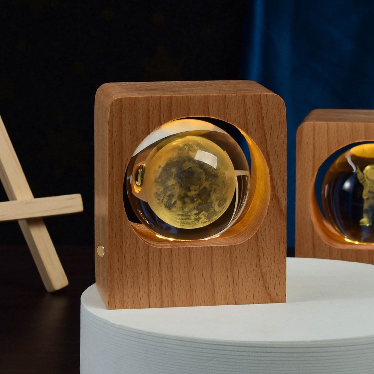 Beech Crystal Ball Night Light Lamp