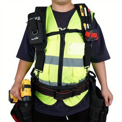 MELOTOUGH Heavy Duty Padded Tool Belt Suspenders for Men  Superior Comfort and Support for Heavy-Duty Work