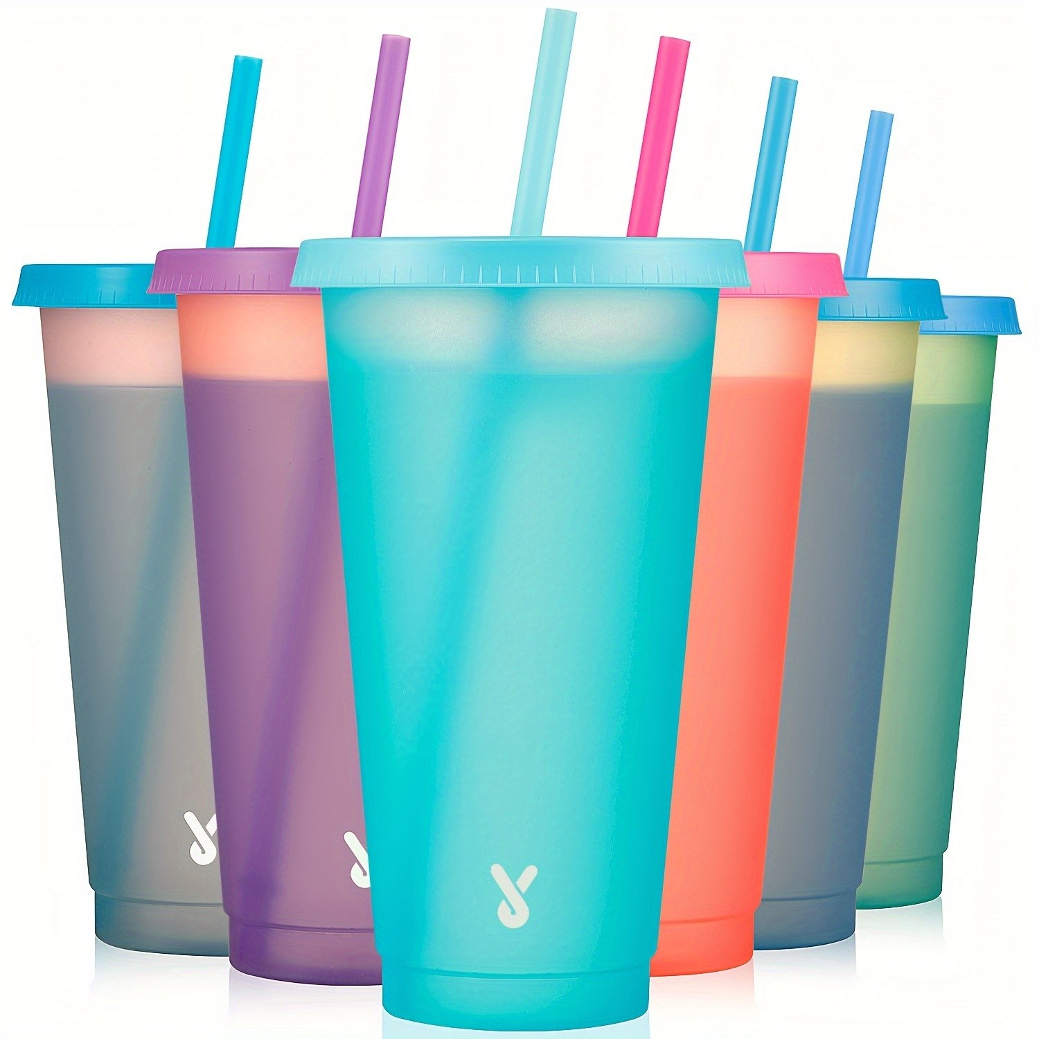 MEOKY 24oz Color-Changing Reusable Plastic Cup