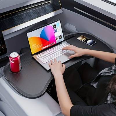 Suitu Car Desk & Armrest Box with Laptop Tray  The Ultimate Space-Saving Work Companion for Your Car