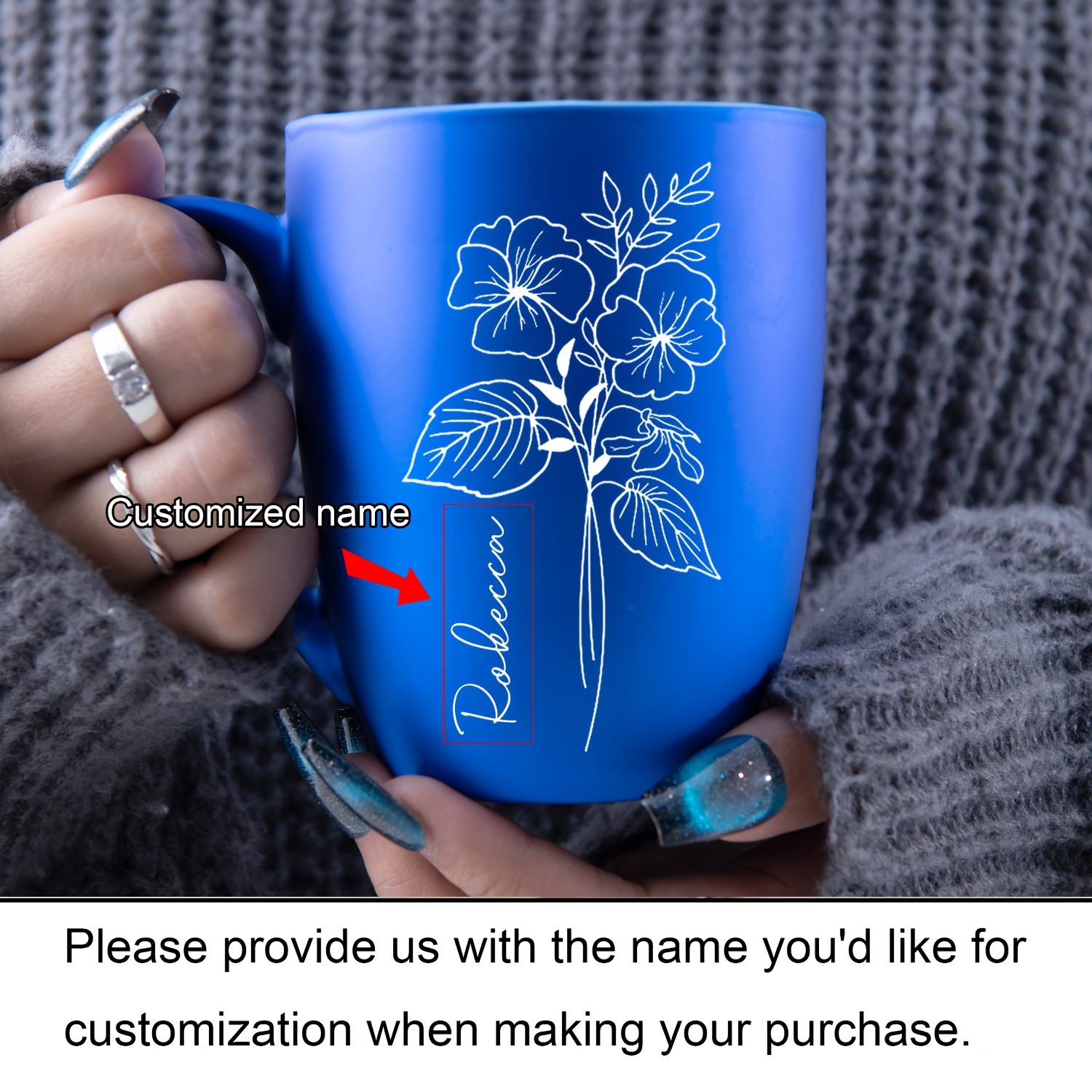 G MUGS 11oz Birthday Month Flower Coffee Cup