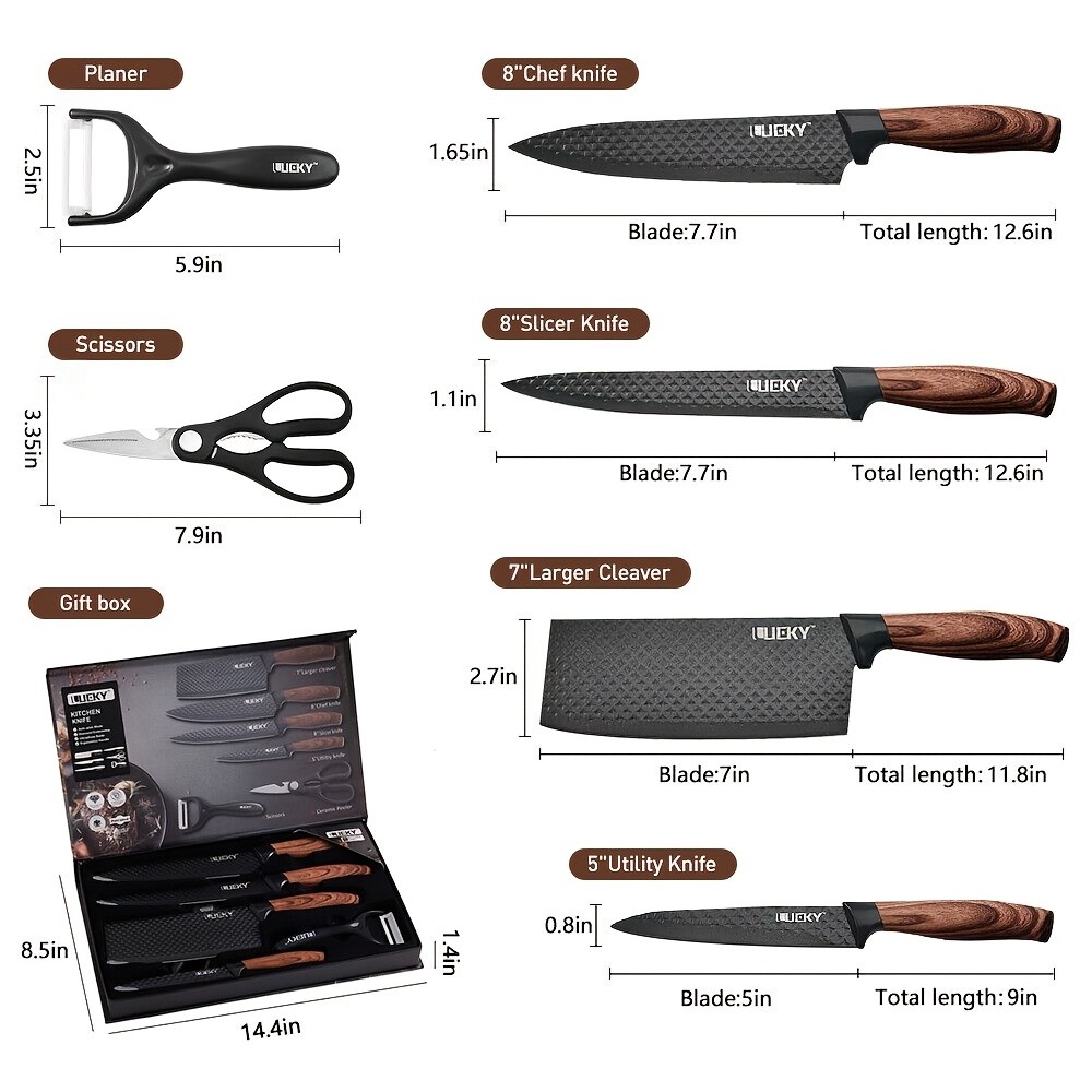 KEPEAK 7-Piece Chef Knife Set