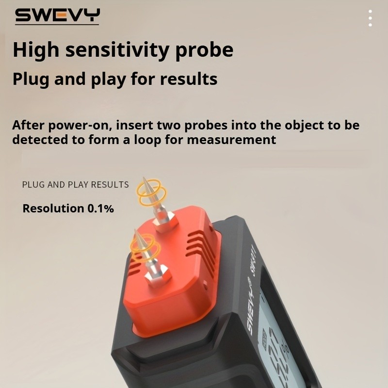 SWEVY SW911/SW912 Backlit LCD Digital Wood Moisture Meter