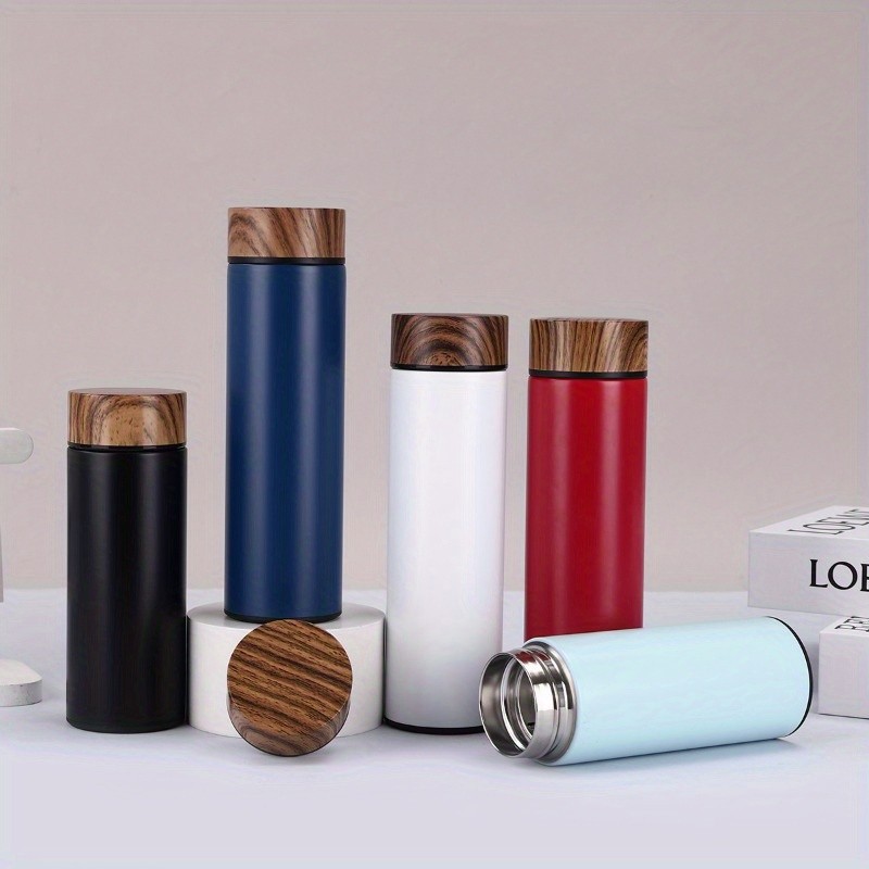 AIBEYOU New Wood Grain Lid Thermos Cup