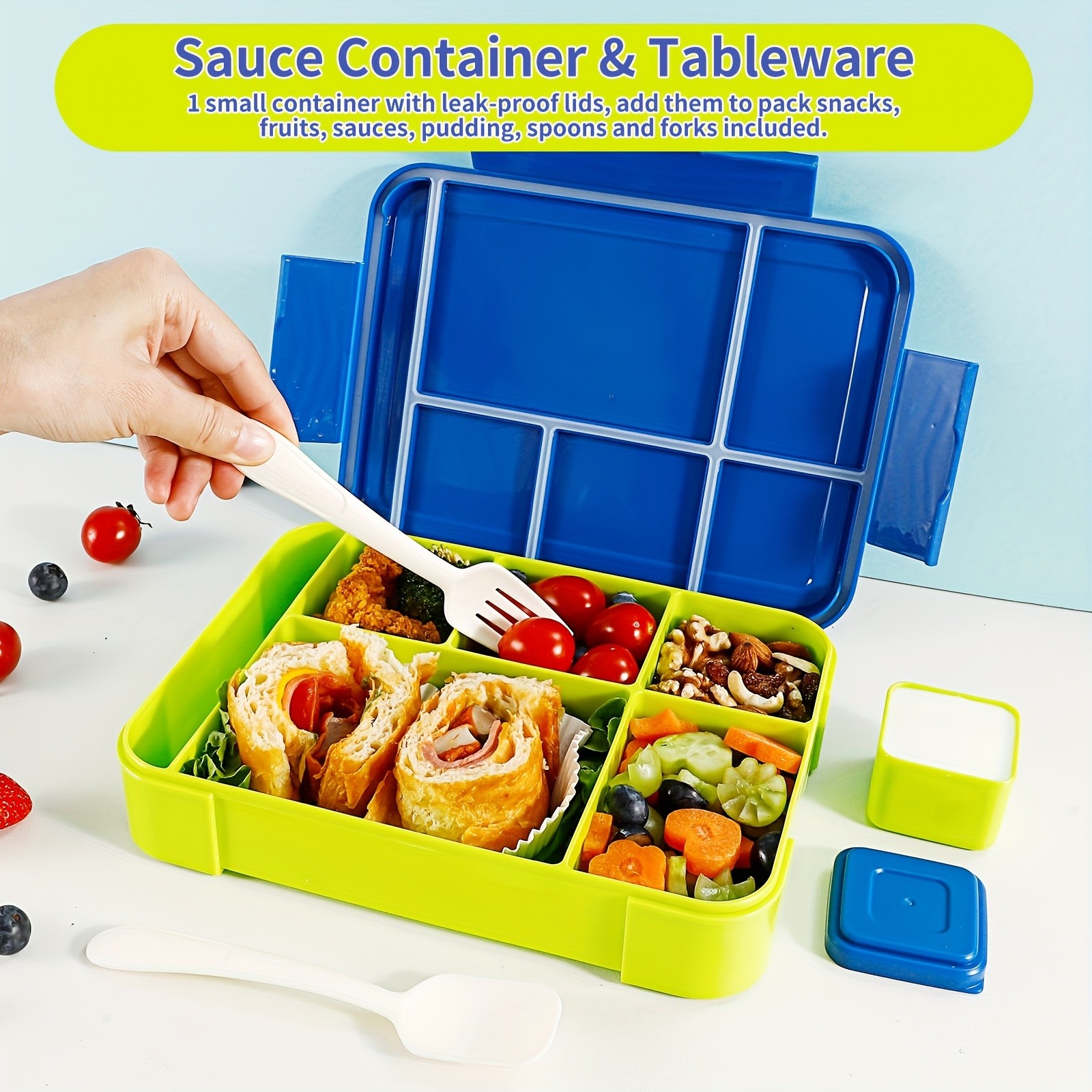Caperci Bento Lunch Box with 5 Compartments