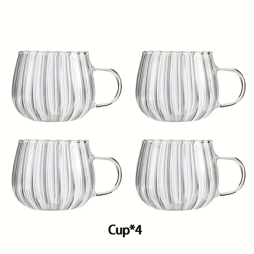 Grinkwell 4pcs Japanese Style Small Pumpkin Coffee Cups