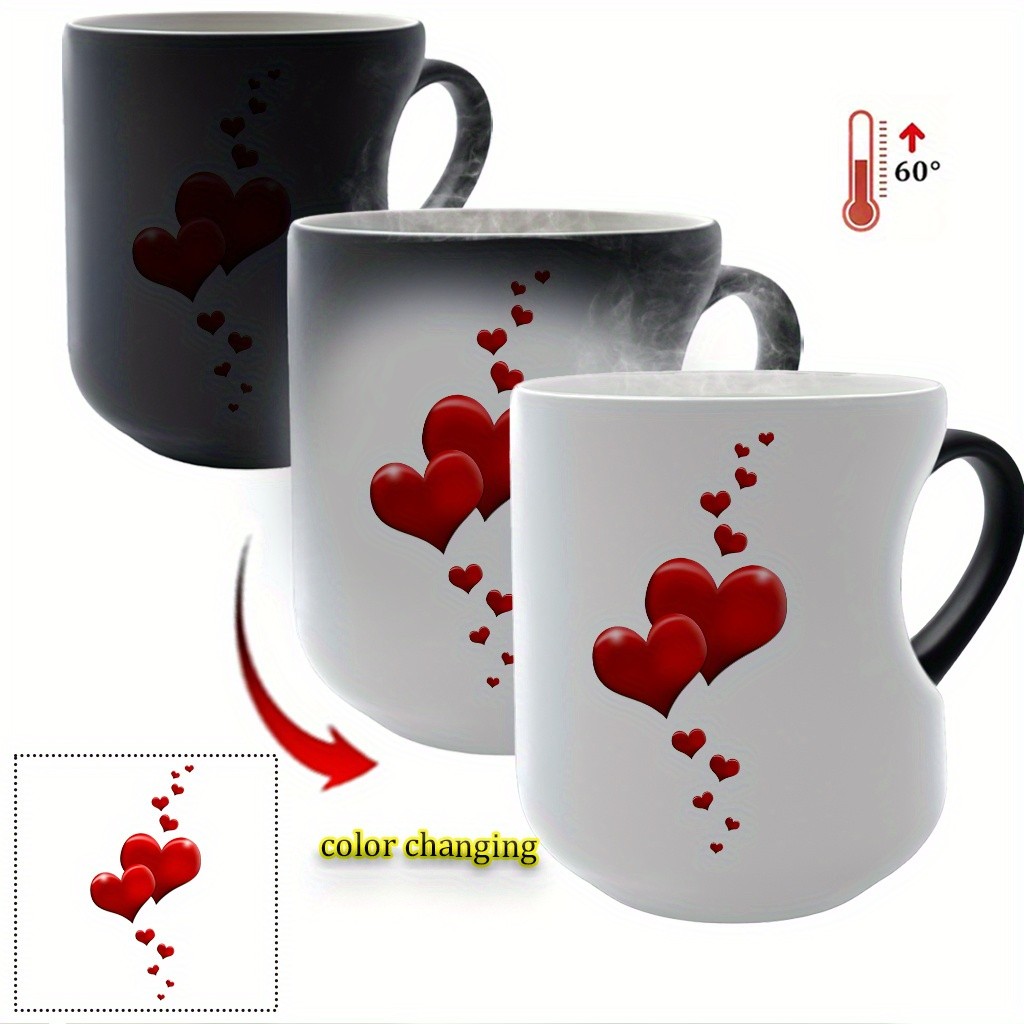 BABLOV Thermosensitive Ceramic Mug with Heart