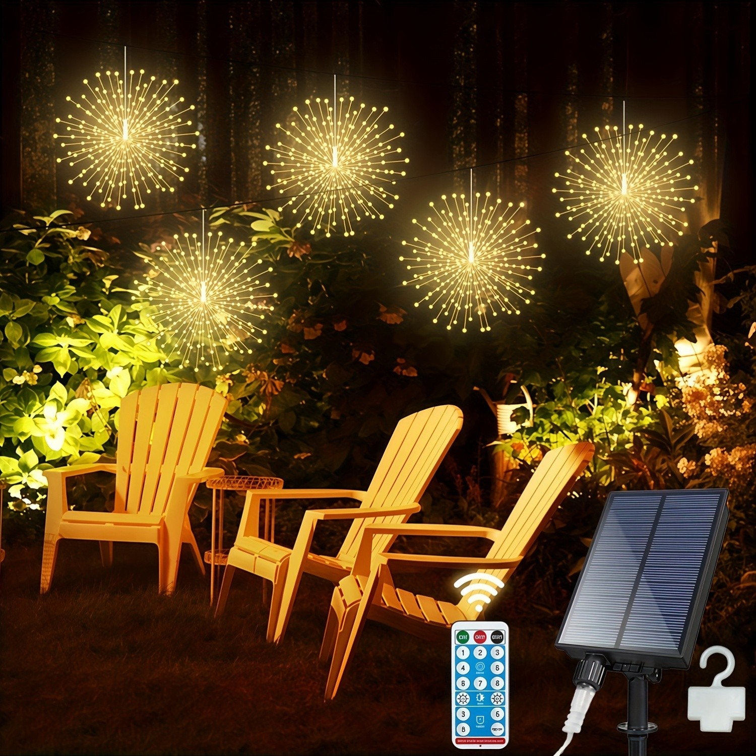 LEDOOR 5pcs LED Solar Starburst Ball Lights