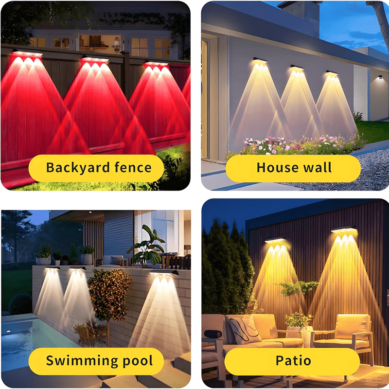 CIMMELO 2pcs Solar Wall Lights