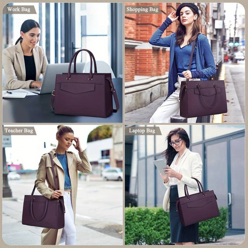 NEWHEY Laptop Bag for Women  Stylish and Professional Tote Bag Set