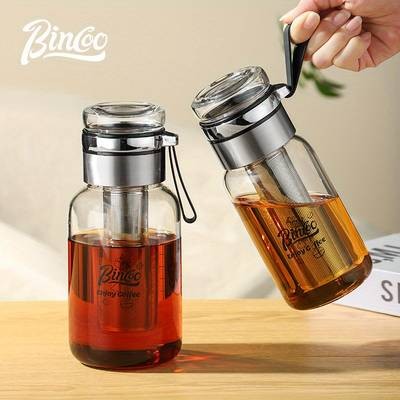 Bincoo Glass Cold Brew Coffee Maker  Refreshing Iced Coffee on the Go