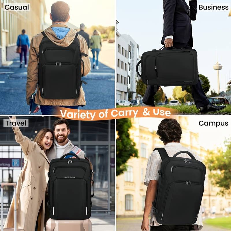 RAINSMORE 43.18cm Laptop Backpack Versatile 40L Travel Daypack for Business and Everyday Use