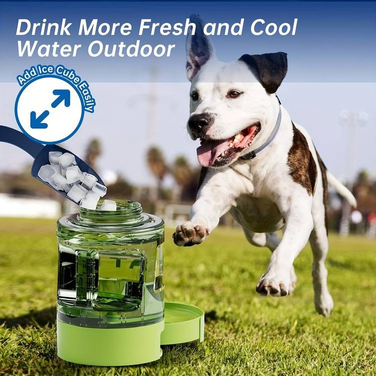 LESOTC 74oz Portable Dog Water Bottle with Built-In Bowl Hydration On the Go for Your Dog