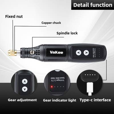 24pcs/54pcs/71pcs Mini Drill Portable Handheld Micro Sanding Pen Cordless Rotary Tool for Craft Projects and Detail Work