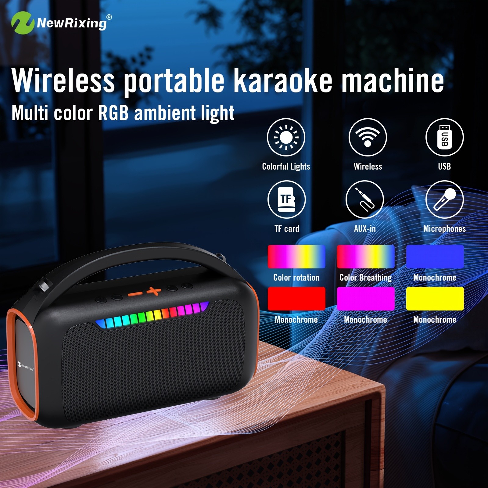 NewRixing Portable Outdoor Party Speaker