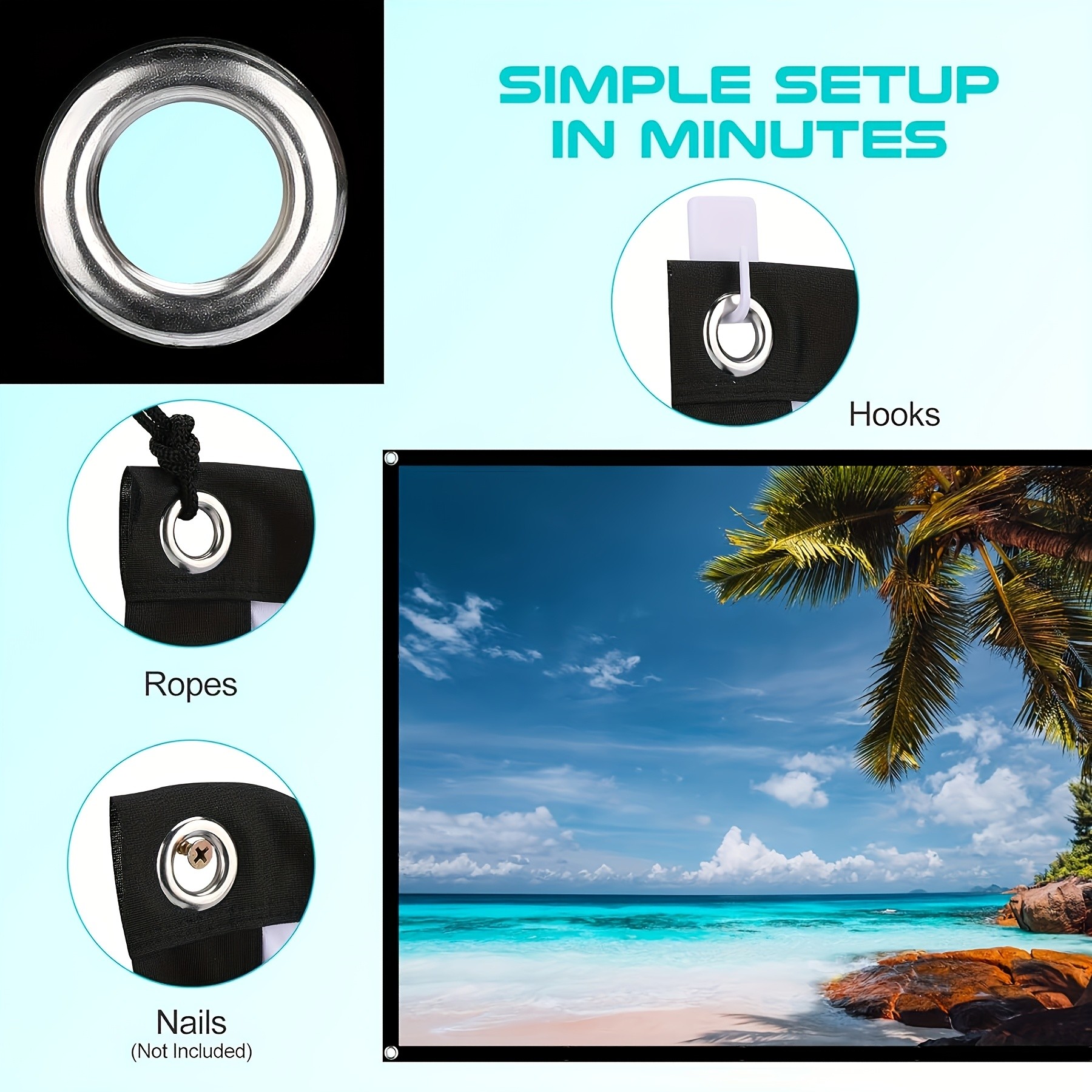 Portable High-Density Soft Screen 304.8cm 16:9