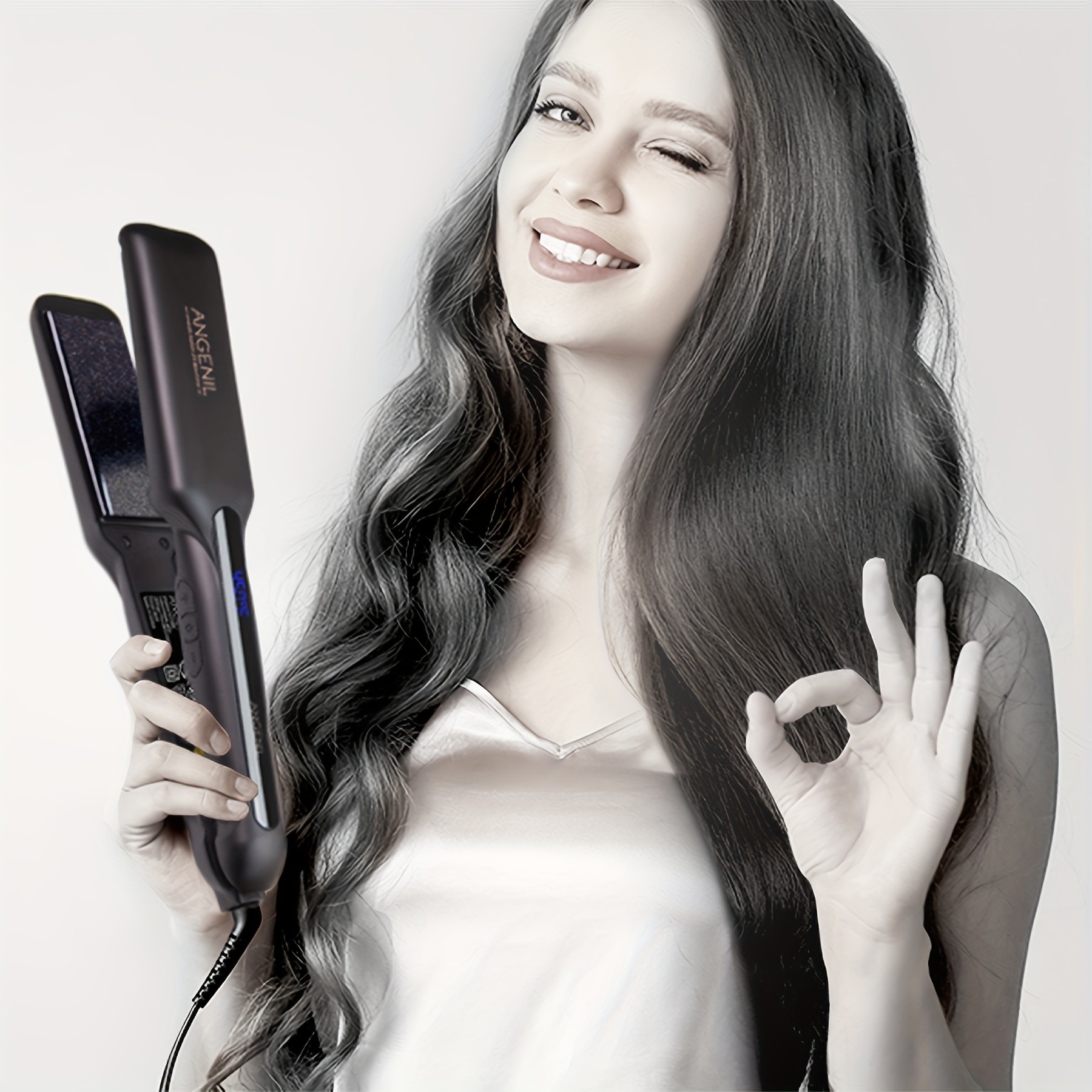 Argan Oil Flat Iron Curling Iron in One