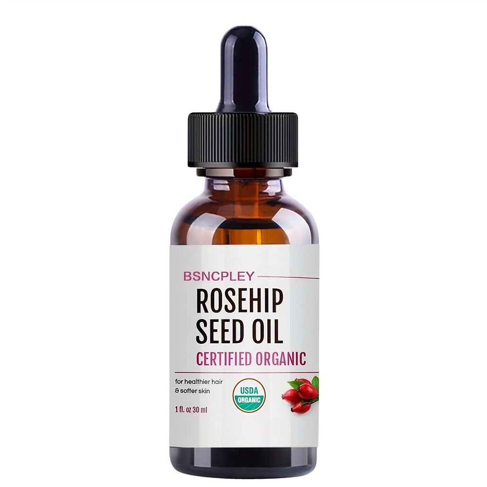 BSNCPLEY Pure, Natural Cold-Pressed Rosehip Seed Oil