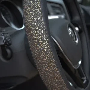 Carved ice silk steering wheel cover