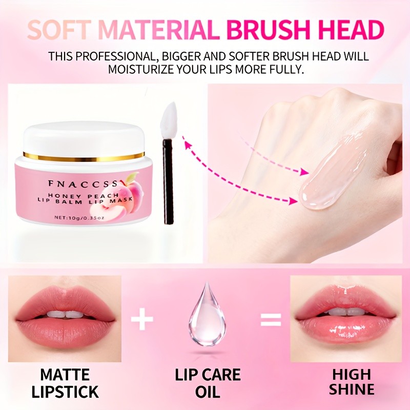 FNACCSS Honey Peach Lip Balm with Lip Brush