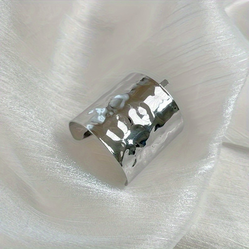 AYLHFO 1pc New Metal Irregular Concave Lava Inlay Hair Clip