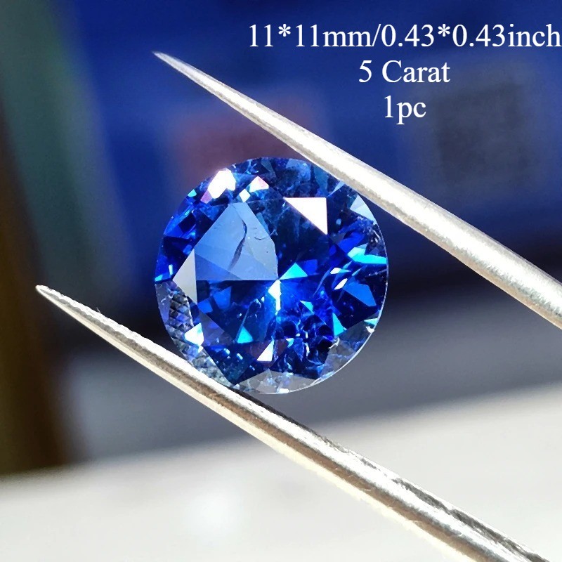 Ethic Diam 0.5-5 Carat Round Blue Stone